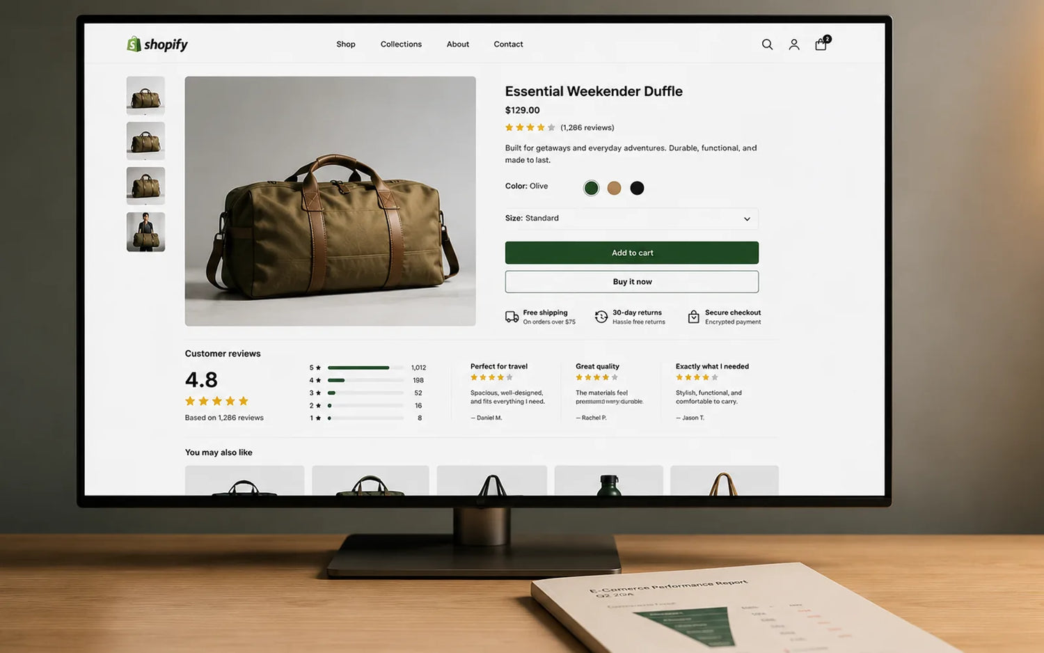 Computer monitor shopwing shopify conversion optimization audit